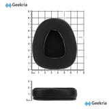 Geekria Sport Cooling-Gel Replacement Ear Pads for BlueParrott B650XT, S650XT Headphones Ear Cushions, Repair Parts (Black)