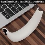 Geekria Protein Leather Headband Pad Compatible with Bowers & Wilkins Px7 S3 Px8 S2, Comfort Replacement Band for Headphones, Headset Head Top Cushion Cover Repair Part (White)