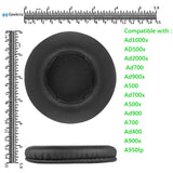 Geekria QuickFit Replacement Ear Pads for ATH-Ad400, Ad700, Ad900x, A500, A500x, Ad500X, A700, A900x, A950lp Headphones Ear Cushions, Headset Earpads, Ear Cups Cover Repair Parts (Black)