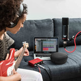 Geekria Shield Case Compatible with Focusrite Scarlett Solo 3nd Gen Hard Case, Audio Interfaces Replacement Hard Shell Travel Carrying Bag with Cable Storage (Grey)