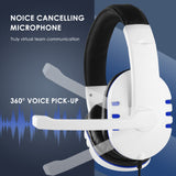 Geekria PS5 Stereo Gaming Headset, Over-Ear Headphones with 3.5mm Audio Jack Compatible with PlayStation PS5, PS4, Nintendo Switch, PC, Smartphones, Tablet, Laptop (White)