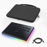 Geekria Hard Shell Travel Carrying Case Compatible with Razer Kitsune / 8BitDo All-Button Arcade Controller (Dark Grey)