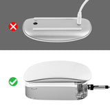 Geekria Mouse Charging Station, Acrylic Charging Stand, Compatible with Apple Magic Mouse (Lightning), Magic Mouse Accessory (Transparent)
