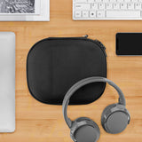 Geekria Shield Headphones Case Compatible with Skullcandy Riff2, Riff, Lowrider and More, Replacement Hard Shell Travel Carrying Bag with Cable Storage (Black)