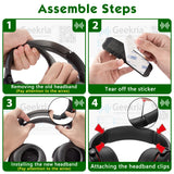 Geekria Protein Leather Headband Pad Compatible with SONY MDR-XB950BT MDR-XB950N1 MDR-XB950B1 MDR-XB950/H, Headphones Replacement Band, Headset Head Top Cushion Cover Repair Part (Black)