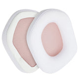 Geekria Comfort Mesh Fabric Replacement Ear Pads for Logitech G733, G535, G335 Headphones Ear Cushions, Repair Parts (White+Pink)