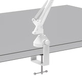Geekria for Creators Microphone Desk Mount Clamp, Boom Arm Clamps for Adjustable Mic Stand Compatible with Rode PSA1+, TONOR T20, Aokeo AK-35, InnoGear Microphone Arm (White)
