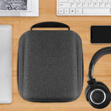 Geekria Shield Case Compatible with Audio-Technica ATH-M50XBT2, ATH-M50X, ATH-M40X Headphones, Replacement Protective Hard Shell Travel Carrying Bag with Cable Storage (Dark Grey)