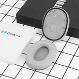 Geekria Elite Sheepskin Replacement Ear Pads for SONY WH-1000XM6 Headphones Ear Cushions, Repair Parts (Silver)