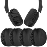 GEEKRIA 2 Pairs Flex Fabric Headphones Ear Covers, Washable & Stretchable Sanitary Earcup Protectors for On-Ear Headset Ear Pads, Sweat Cover for Warm & Comfort