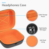 Geekria Shield Case for Large-Sized Over-Ear Headphones, Replacement Protective Hard Shell Travel Carrying Bag with Cable Storage, Compatible with SONY MDR-Z1R, Denon AH-D9200 (Dark Grey)