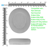 Geekria Sport Cooling Gel Ear Pads for Razer Nari Ultimate Nari Essential KrakenKitty KrakenTournament Edition KrakenKitty RGB Kraken KittyV2Pro KrakenBTKittyEdition Headphones Ear Cushions (Grey)