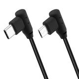 Geekria USB-C to Micro-USB Charging Cable, Short Right Angle Design, Compatible with DJI Mavic 2 Pro/Zoom Remote Controller, Optimized for Efficient Drone Remote Charging ( 30cm )