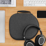 Geekria Shield Headphones Case Compatible with Sony WH-1000XM5, Bose QC Ultra II/Ultra, Soundcore Q20i and More, Replacement Hard Shell Travel Carrying Bag with Cable Storage (Dark Grey)