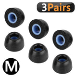 Geekria 3 Pairs Comfort Memory Foam True Wireless Earbuds Ear Tips Compatible with 4.5-6.3mm in-Ear Earphones Nozzle Blocking Noise Foam Tips / Earbud Ear Tips / Tips Eartips (M Size / Short)