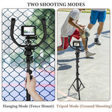 Geekria Fence Mount Tripod Camera Mounts, Compatible with iPhone17, DJI Osmo Action 6, GoPro Hero 13, Adjustable Phone / Action Cam Holder for Sports Recording (6FT / 185CM)