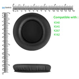 Geekria QuickFit Replacement Ear Pads for AKG K540, K545, K275, K267, K182, K167, K245 Headphones, Repair Parts (Black)