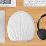 Geekria Shield Headphones Case Compatible with Audio-Technica ATH-SR50BT, ATH-MSR7, ATH-ANC700BT, ATH-SR30BT Case, Replacement Hard Shell Travel Carrying Bag with Cable Storage (Seashell, White)