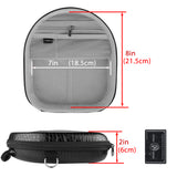 Geekria Shield Headphones Case for Lay Flat On-Ear Headphones, Replacement Hard Shell Travel Carrying Bag with Cable Storage, Compatible with Soundcore Q45, B&O H95 Headsets (Black)