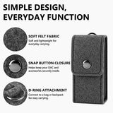 Geekria Portable DAC Carrying Pouch Compatible with FiiO KA13, KA15, KA17, MOONDROP Dawn Pro, HIDIZS S9 Pro Plus, Felt Storage Case, Dark Gray