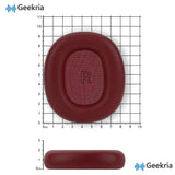 Geekria Elite Sheepskin Replacement Ear Pads for Bang & Olufsen Beoplay H95 (1266100) Headphones Ear Cushions, Repair Parts (Red)