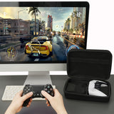 Geekria Two Controllers Travel Carrying Bag Compatible with Sony PS5 DualSense, DualShock 2/4, Xbox One, Series X, 8BitDo Pro2, Protective Storage with Internal Mesh Pocket (Black)