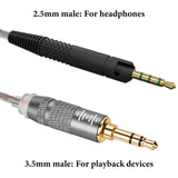 Geekria Apollo Cable Compatible with Sennheiser HD 620S/599/598/550/505, 2.5mm Replacement Headphones Cord for Hi-Resolution Audiophile, HiFi Headset (4ft/1.2m)