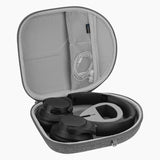 Geekria Shield Headphones Case Compatible with Anker Soundcore Q11i, Life Q20, Life Q30, Space Q45, Replacement Protective Hard Shell Travel Carrying Bag with Cable Storage (Light Grey)