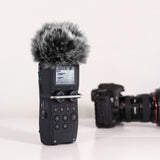 Geekria for Creators Furry Windscreen Compatible with ZOOM H5, H6 Handy Recorder, Mic DeadCat Wind Cover Muff, Fluff Cover Windshield, Portable Digital Recorder (Grey / 2 Pack)