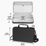 Geekria USB MIDI Keyboard Controller Hand Case, Compatible with Arturia MiniLab 3 / MiniLab MkII 25 Slim-Key, Hard Shell Travel Carrying Bag (Dark Grey)
