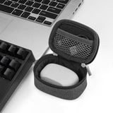 Geekria Earbuds Carrying Pouch Compatible with Sony WF-1000XM6, WF-1000XM5, WF-C710N, LinkBuds Open/Fit, WF-C510, Replacement Protective Earphones Travel Bag with Cable Storage (Dark Grey)