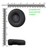 Geekria QuickFit Replacement Ear Pads for JBL Everest Elite 300, V300NXT Headphones Ear Cushions, Headset Earpads, Ear Cups Cover Repair Parts (Black)