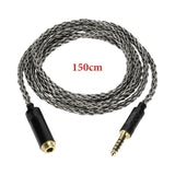Geekria Apollo 4.4mm Balanced Audio Extension Cable, 6N OCC Silver-Plated Copper HiFi Headphone Extension Cord, 4.4mm Male to Female for DAC/AMP, DAP and Audiophile Audio Systems (1.5 m)