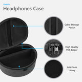 Geekria Shield Headphones Case Compatible with Sennheiser HD 450BT/400S, MOMENTUM 3/2, Replacement Hard Shell Travel Carrying Bag with Cable Storage (Dark Grey)