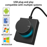 Geekria Volume Control Knob with Rotate Volume Adjustment One Key Mute Function, Aluminum alloy casing Computer Audio Control Adapter, Support Windows XP/Vista/7/8/10/11 macOS (Black)
