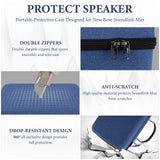 Geekria Shield Speaker Case Compatible with Bose Soundlink Max Case Cover, Replacement Hard Shell Portable Speaker Protective Carrying Bag with Cable Storage (Blue)