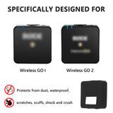 Geekria for Creators Microphone Case Cover Compatible with RODE Wireless Go, Wireless Go II Microphone Receiver and Transmitter, Mic Silicone Protective Case Skin (3 Pack / Black)