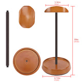 Geekria Headphone Stand for Desk, Walnut Wood & Aluminum Headset Holder with Storage Base, Gaming Headphone Stand Compatible with Sony Bose Sennheiser(Walnut)