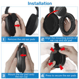 Geekria QuickFit Replacement Ear Pads for Sennheiser GAME ONE, GAME ZERO, PC360, PC363D, PC373D Headphones Ear Cushions, Headset Earpads, Ear Cups Cover Repair Parts (Black)