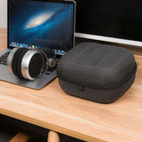 Geekria Shield for Large-Sized Over-Ear Headphones Case Compatible with HiFiMAN HE 400i, HE 6se, HE 5se, Replacement Protective Hard Shell Travel Carrying Bag with Cable Storage (Dark Grey)