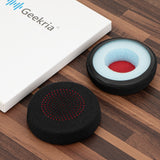 Geekria Comfort Mesh Fabric Replacement Ear Pads for Logitech Zone 301(981-001468), Zone 300, Zone 305 (981-001457) Headphones Ear Cushions, Repair Parts (Black)