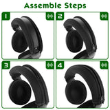 Geekria Flex Fabric Headband Cover Compatible with Sennheiser HD598, HD579, HD559, HD558 Headphones, Replacement Repair Part, Easy DIY Installation (Black)