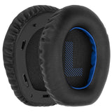 Geekria QuickFit Replacement Ear Pads for JBL Quantum 100 Headphones Ear Cushions, Repair Parts (Black Blue)