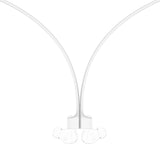 Geekria Wireless Earphone Magnetic Anti-Lost Strap Accessories, Soft Silicone Sport Earphones Anti-Lost Strap, Lanyard, Compatible with JBL Vibe Beam, Tune Flex, Tune 230NC TWS (White/2 Pack)