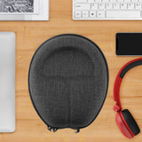 Geekria Shield Kids Headphones Case for Lay Flat On-Ear Headphone, Replacement Hard Shell Travel Carrying Bag with Accessories Storage Compatible with Beats, AIAIAI ,JBL Headphones (Black Diamond)