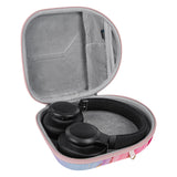 Geekria NOVA Headphones Case Compatible with JBL TUNE 770NC, TUNE 760NC, TUNE 750NC, TUNE 720BT, Live 770NC Case, Replacement Hard Shell Travel Carrying Bag with Cable Storage (Pink Marble)