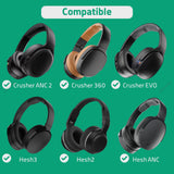 Geekria Audio Cable with Mic Compatible with Skullcandy Crusher ANC2, Hesh3, Headphones Cable, 1/8" 3.5mm Braided Nylon Replacement Stereo Cord with Inline Microphone and Volume Control (4ft/1.2m)