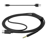 Geekria USB-C Digital to Audio Cable with Mic Compatible with Bose 700, NC700, Replacement Type-C Audio Cord with Inline Microphone and Volume Control (4 ft/1.2 m)
