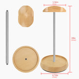 Geekria for Creators Wooden Headphone Stand with Aluminum Holder, Beech Wood Headset Holder for Desk with Cable Storage Base, Compatible with Sony WH-1000XM6, Bose QC Ultra, Beats, Razer