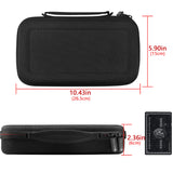 Geekria Shield Carrying Case Compatible with Nintendo Switch/OLED Console, Protective Travel Bag with Space for Cable, Charger, Accessories and Game Card Storage Slot (Black)